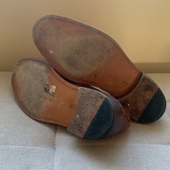 BERGAMO Men's Brown Lace-UP Oxford Dress Shoe Made In Italy Size 9.5 - Picture 13 of 15